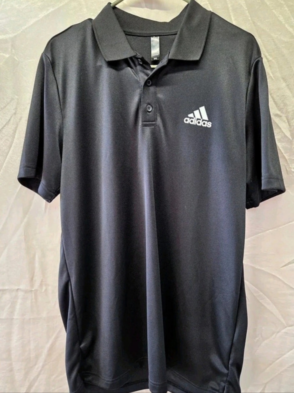 Adidas Men's Polo Shirt Black Size Medium Like New